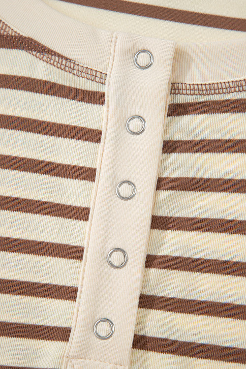 Brown Striped Lounge Set
